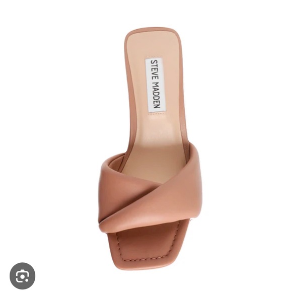 Steve Madden Shoes - Steve Madden Womens Tan Leather Thai Kitten heel Sandal Size 8.5